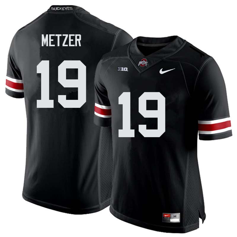 Ohio State Buckeyes #19 Jake Metzer College Football Jerseys Sale-Black